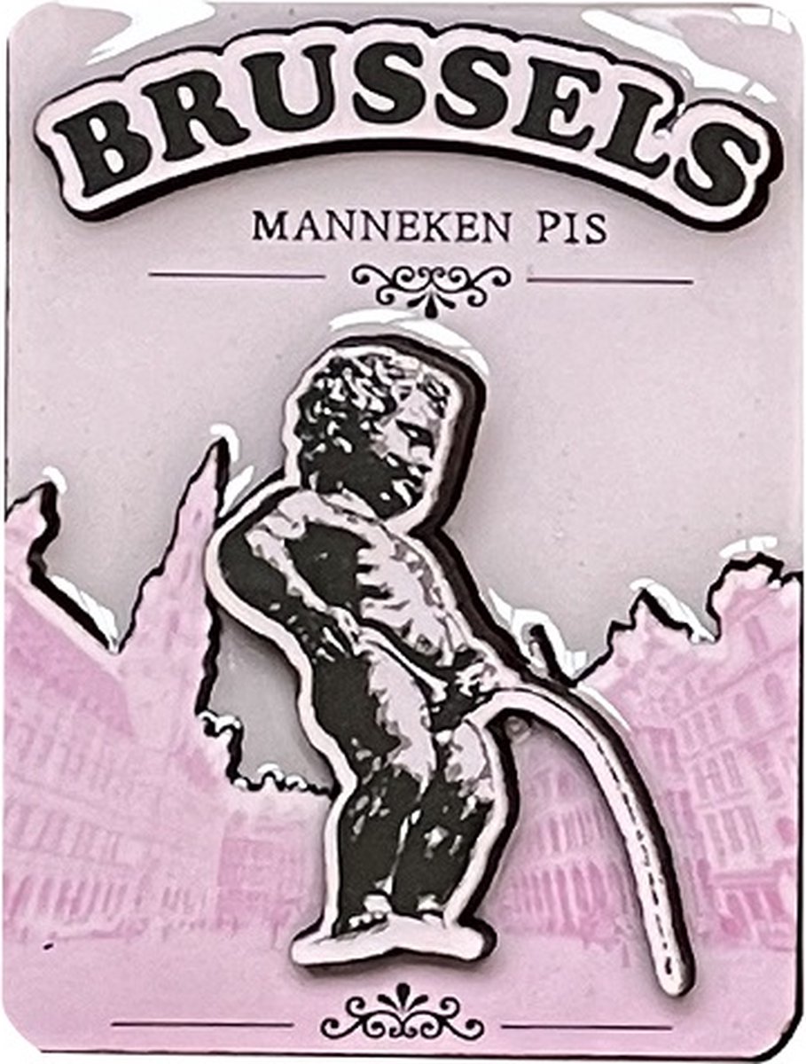 Memoriez 2D Magneet Manneken Pis Roze