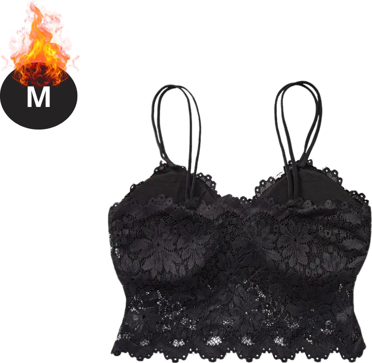 Bovista BH Zonder Beugel - Zonder Bandjes - Push-up Bh's - Comfort Beha - Comfortabel - Zwart