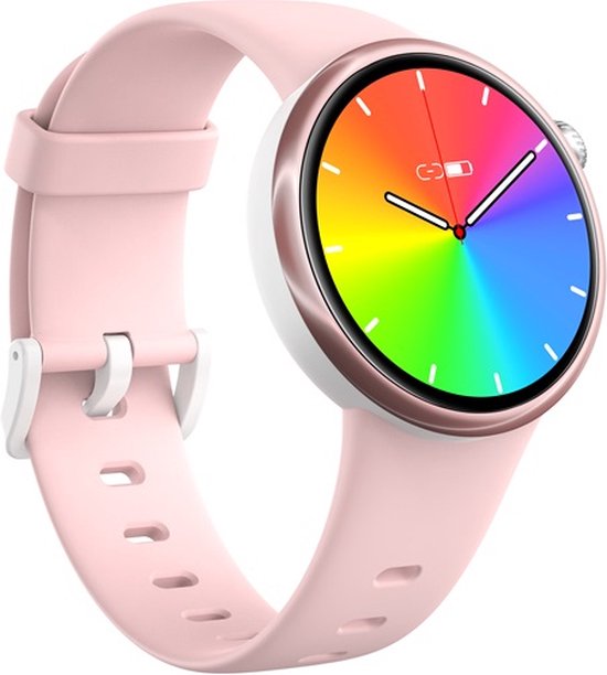 JUBUNRER Smartwatch voor kinderen, slaapmonitor, hartslag, stappenteller, calorieën, sportmodi, Bluetooth, waterdicht, wekker, spelletjes, speelgoed, fitness, tracker, cadeau, meisjes, jongens, jongeren, 3 jaar