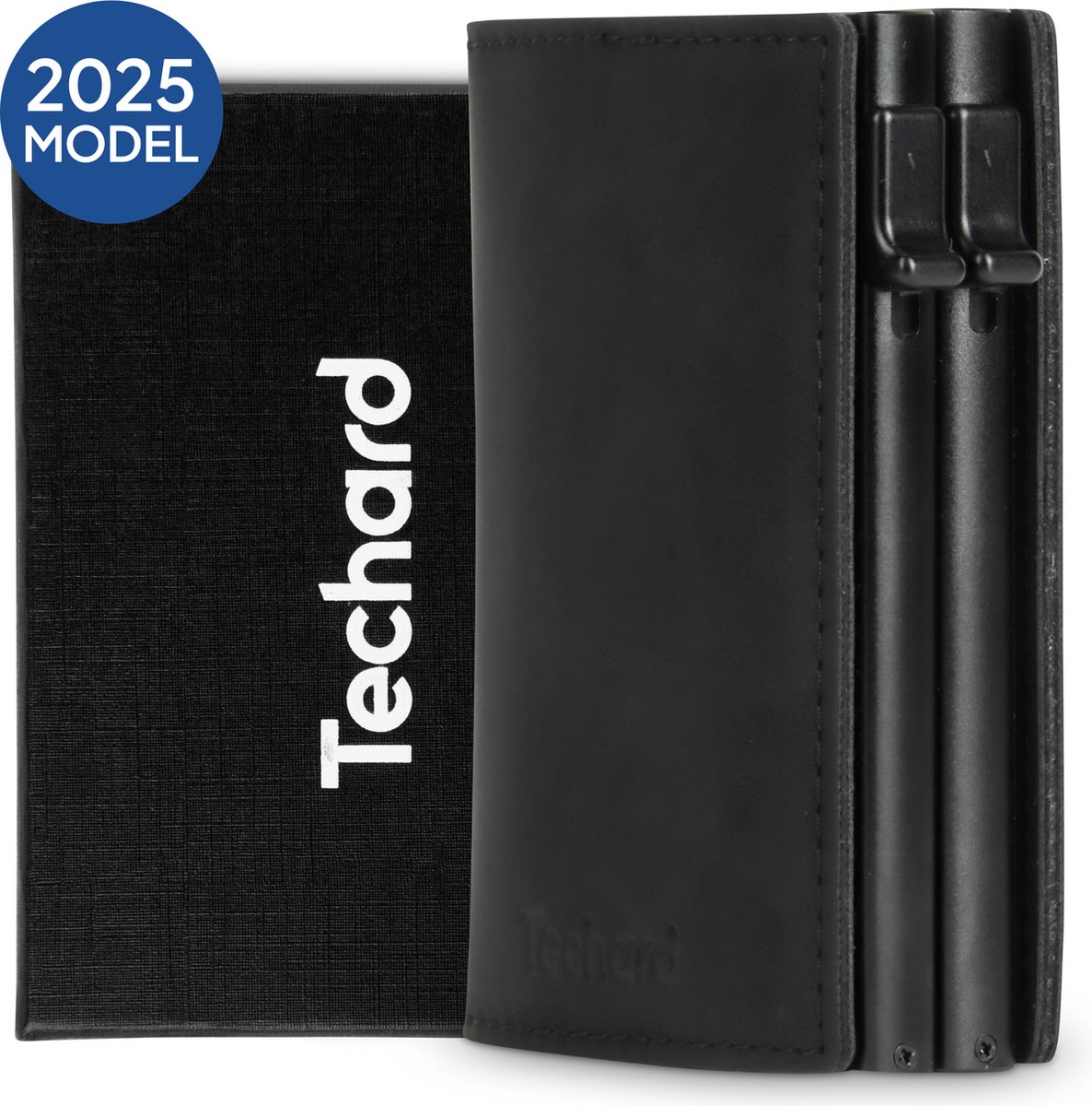 Techard Pasjeshouder Double Creditcardhouder 16 pasjes Kaarthouder RFID Bescherming Portemonnee Pashouder Uitschuifbaar Mannen & Vrouwen 2025 Model - Inclusief Luxe Cadeaubox