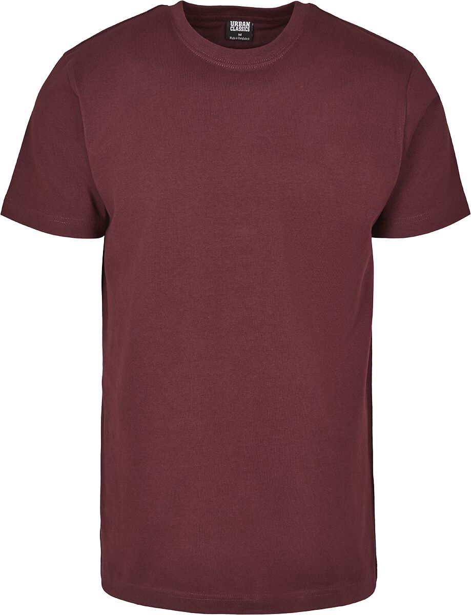 Urban Classics Basic Tee Heren T-shirt bordeauxrood L