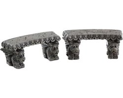 Lemax - Gargoyle Stone Benches - Set Of 2
