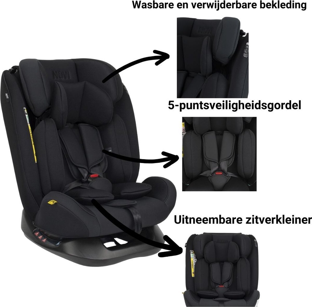 Novi Baby Lucas Premium - Autostoel - Zwart thumbnail 6