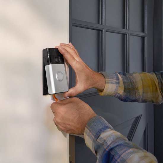 Ring Battery Video Doorbell - ingebouwde oplaadbare batterij - Zilver