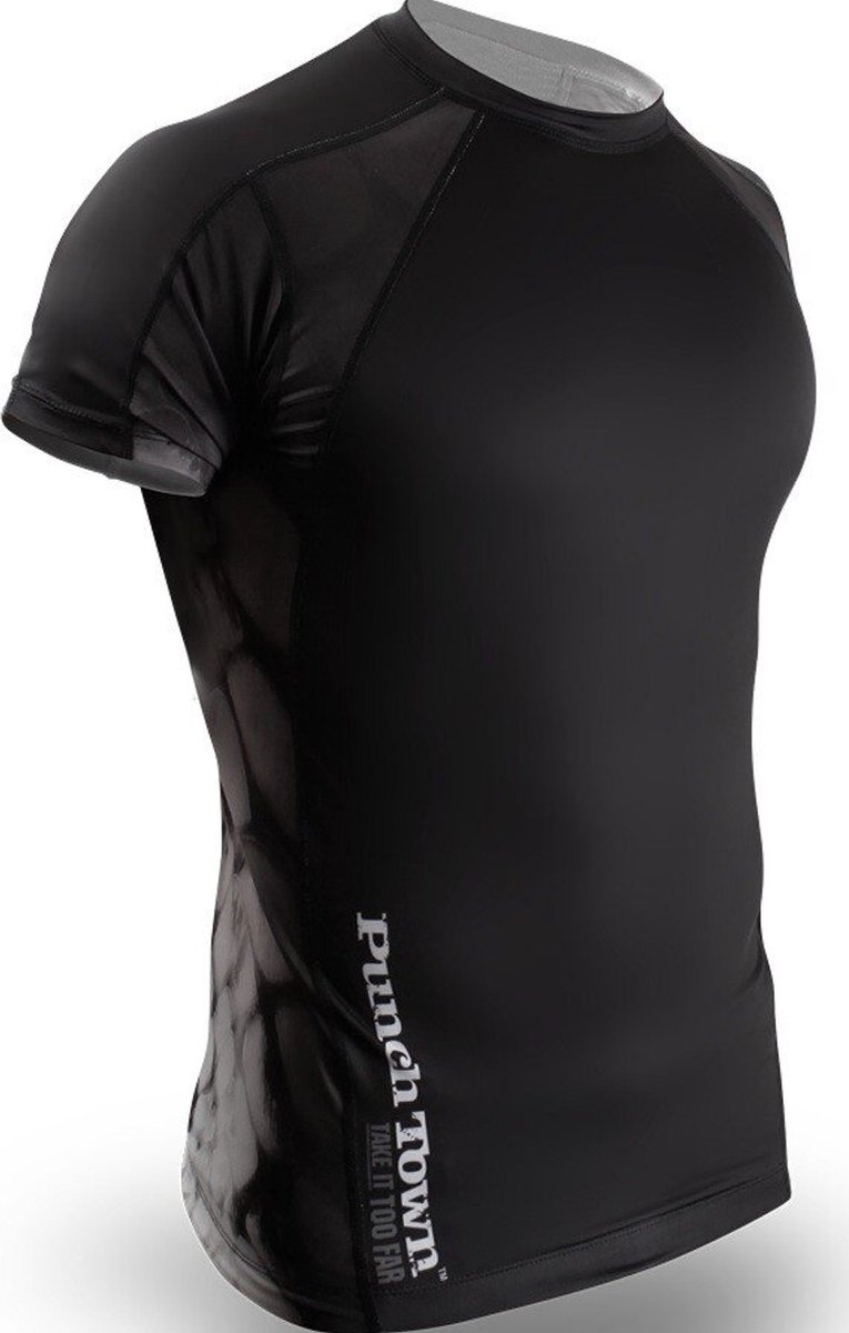 PunchTown Rash Guard Black Crush Korte Mouwen - S