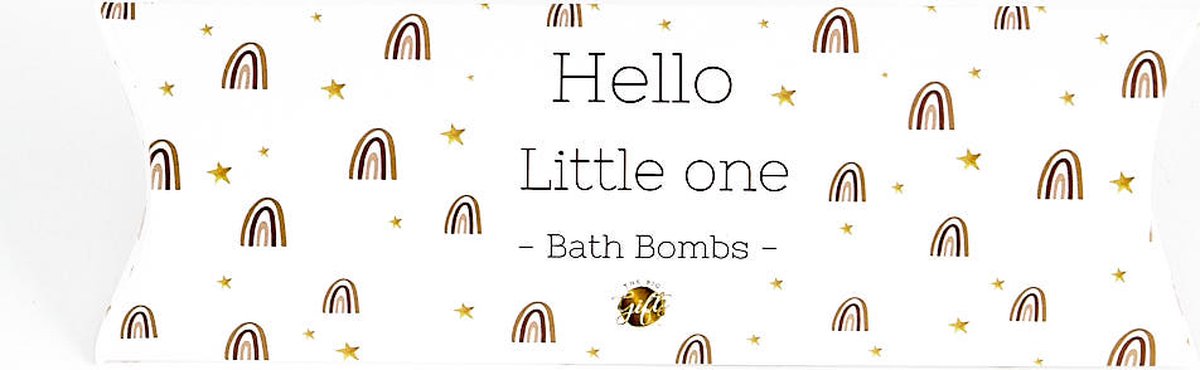 Cadeau doosje met bad bruis ballen - Hello little one - cadeau - gift - baby - gelegenheid - zwanger - natuurlijke ingrediënten