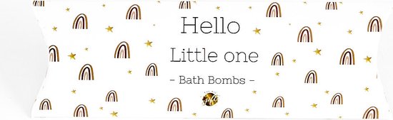 Cadeau doosje met bad bruis ballen - Hello little one - cadeau - gift - baby - gelegenheid - zwanger - natuurlijke ingrediënten