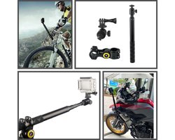 Motor kit Voor Gopro - Motorfiets Mount 4 Gopro - Fiets Mount Voor Gopro 12 11 10 9 8 7 6 5 4 - Gopro-Osmo - Motorcycle Mount - Motor Mount for Gopro - Bike Mount for Gopro - Motorcycle Gopro 12-Camera Mini Ballhead 360 - Aluminium