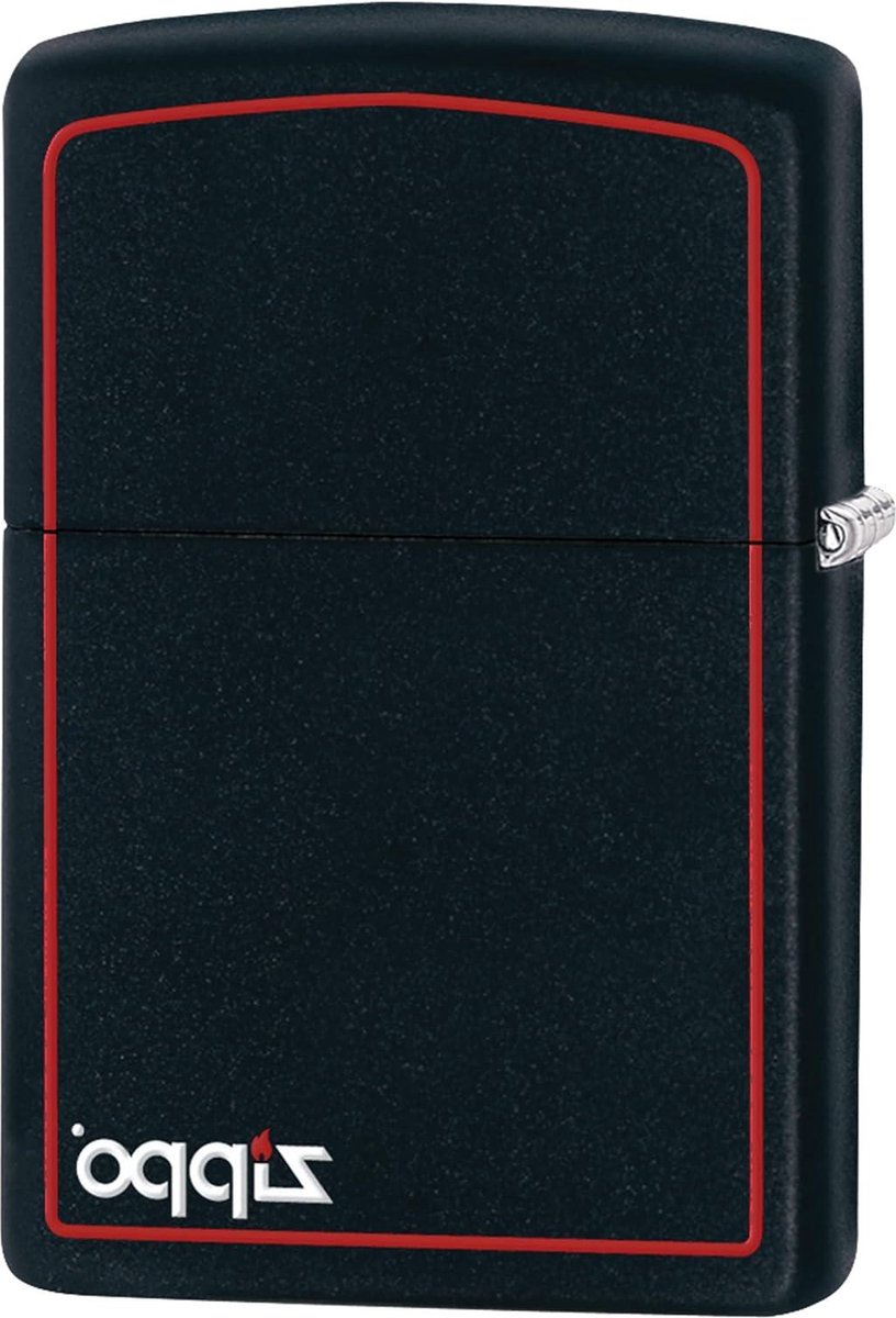 Matte Zwarte Aansteker Met Border - Hoogwaardige Kwaliteit