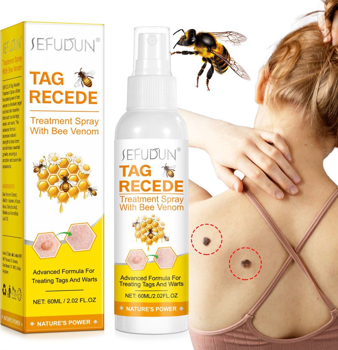 Bijengif Wrattenverwijderaar Spray 60 ML