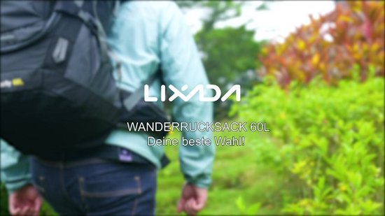 Lixada Trekking Backpack, Hiking Backpack, Travel Backpack, 50 L/60 L, Water-Repellent, with Rain Cover, 60 L, Dark Blue, 60L Dark Blue
