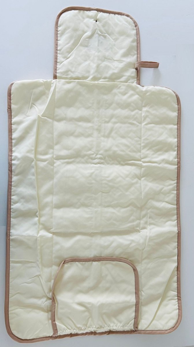 Baby Verschoonmatje voor onderweg - Beertje - Crème - Met opbergvakje - Waterbestendig - 87x47 cm van Little Dutch — afbeelding 3