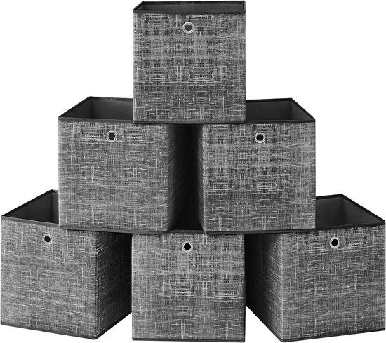 DuneDesign 4 Opbergdozen voor Kallax planken - 33x38x33 Stoffen Doos met Handvat - opvouwbare Mand