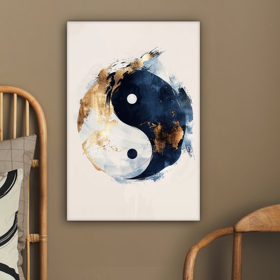 TISHIRON Peinture par numéros pour adultes débutants, kits DIY peinture naturelle acrylique 40 x 50 Yin Yang Symbole Artisanat abstrait