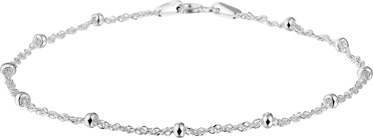 Lucardi Dames armband - 925 Zilver - Armband - Cadeau - 19 cm - Zilverkleurig