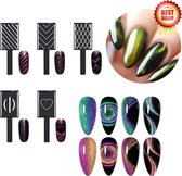GUAPÀ® Cat Eye Magneet Set | 5 Cat Eye Magneten | Gellak | Gel Nagels | Magnetische Gellak | Gel Polish | 5 Cat Eye Magneten Diverse Patroon