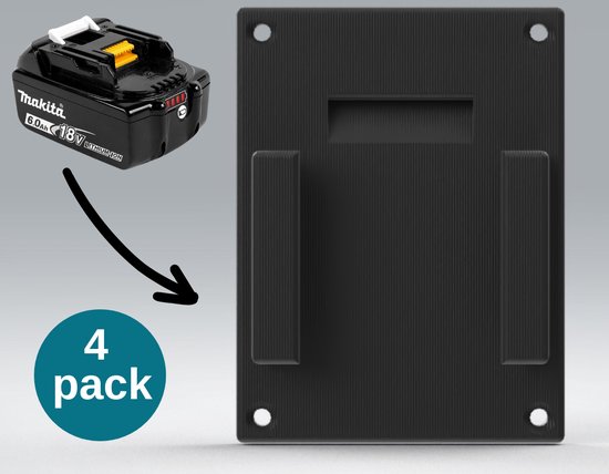 StealthMounts BM ST20 BLK 6 Zwarte Batterijhouders voor Stanley V20 (6 Set