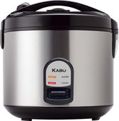 Bol.com KABO - Deluxe rijstkoker 1.8L met stomer - YD-818S - Zwart - luxe design - compact - Inclusief stoommandje lepel en maat... aanbieding