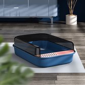 Bol.com Kattenbak Met Zeefsysteem - Open Kattentoilet - Kattenbak met deksel Verwijderbare grote kattenbak Hoge zijkanten Makkel... aanbieding