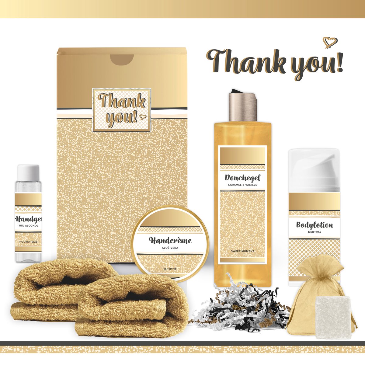 Goedkoopste Geschenkset “Thank You!” - 7 producten - 500 gram | Giftset voor haar - Luxe cadeaubox collega - Bedankt geschenk Zorgwerk - Wellness Cadeau Pakket Vrouw - Thanks special for you - Girlfriend - Vriendin - Juf - Docent - Vrijwilligerswerk Verzorgster