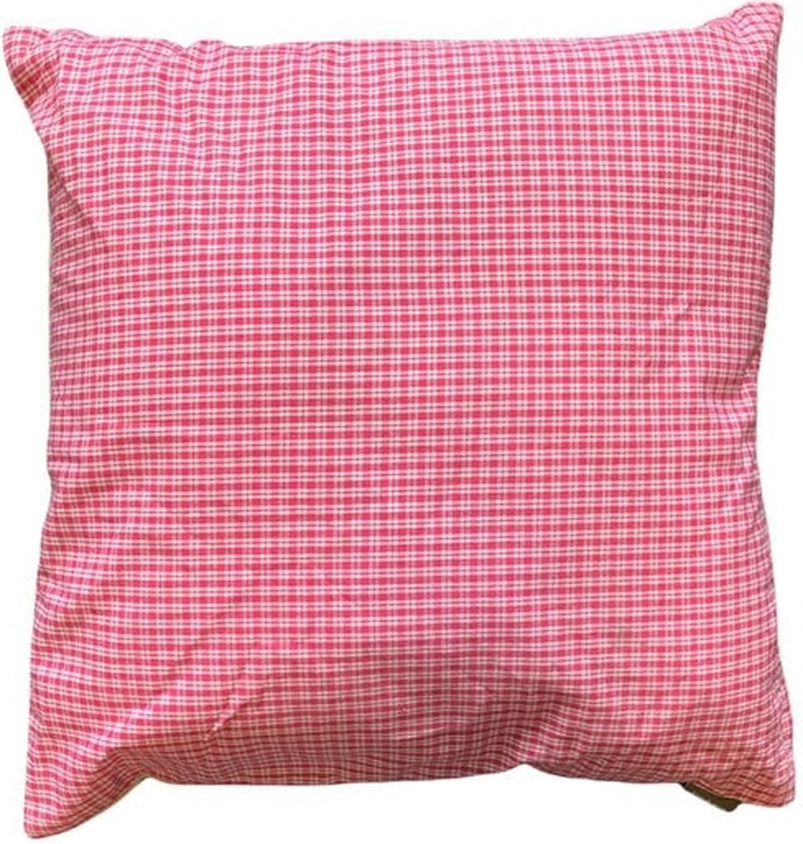 Linen & More Kussen Small Check Rood | 45 X 45 | Sierkussen Voor Woonkamer Of Slaapkamer