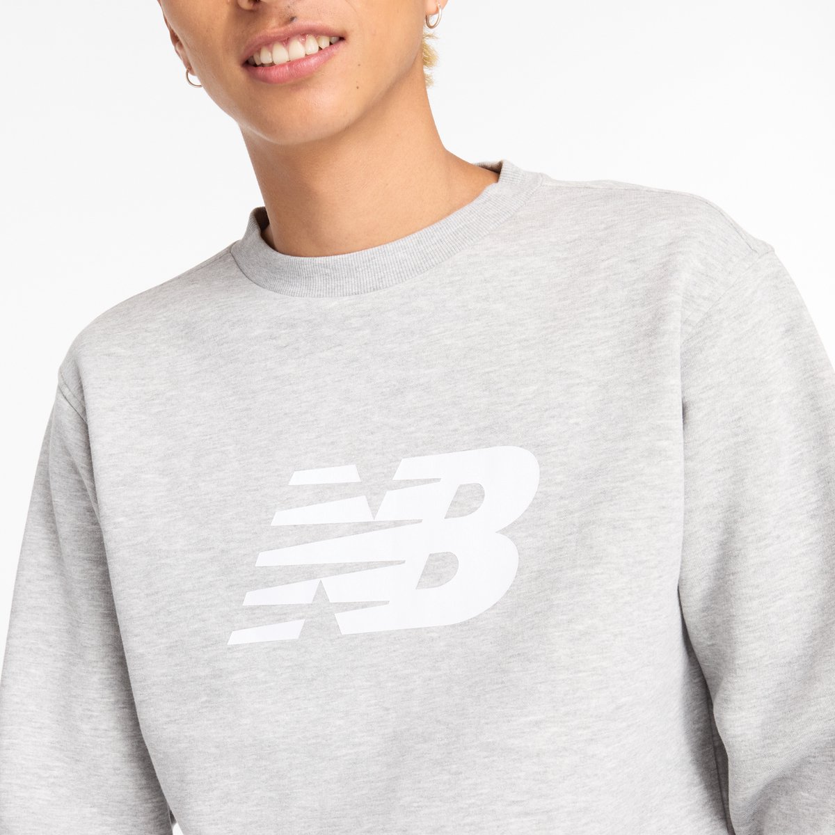 New Balance Sport Core Brushed Crew Heren Trui ATLETIC Grijs