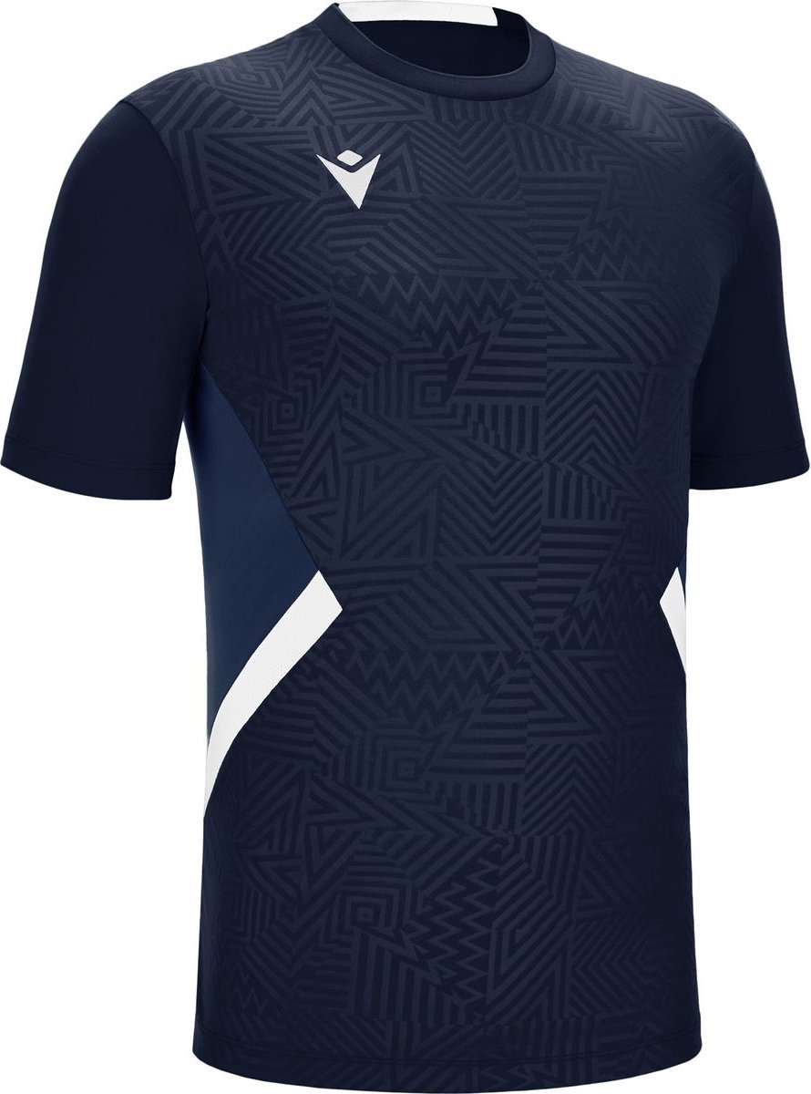 Macron Shedir Shirt Korte Mouw Heren - Marine / Wit | Maat: XL