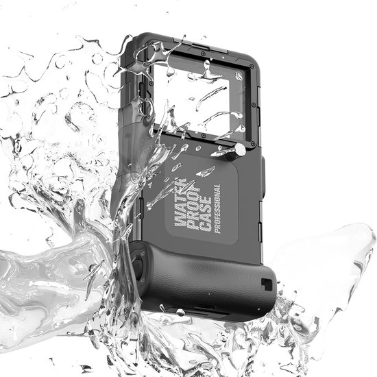 Foto: Waterdicht telefoonhoesje waterproof phone case ip68 zwart waterdicht snorkelen snorkeling duiken watersports diving