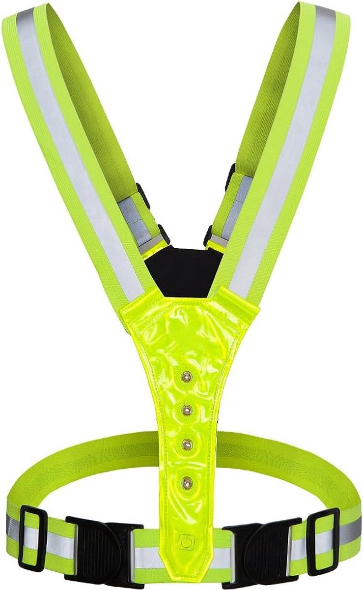 Reflecterend Veiligheidsvest voor Volwassenen - Verstelbaar en Duurzaam - Geschikt voor Motorrijden en Outdoor Activiteiten - Neon Geel/Oranje