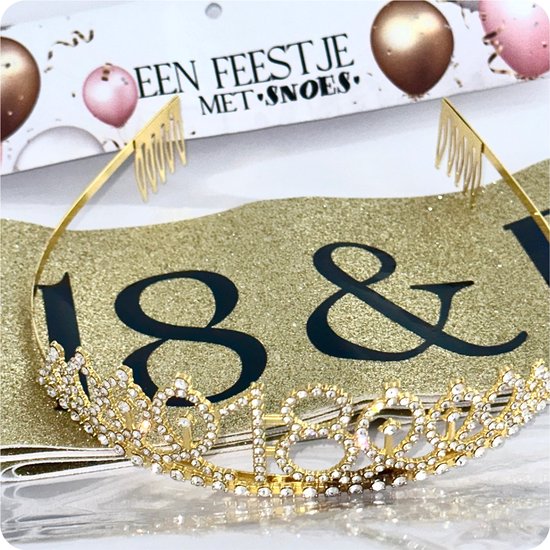 Zaloife 18e verjaardag kroon sjerp, verjaardag tiara goud