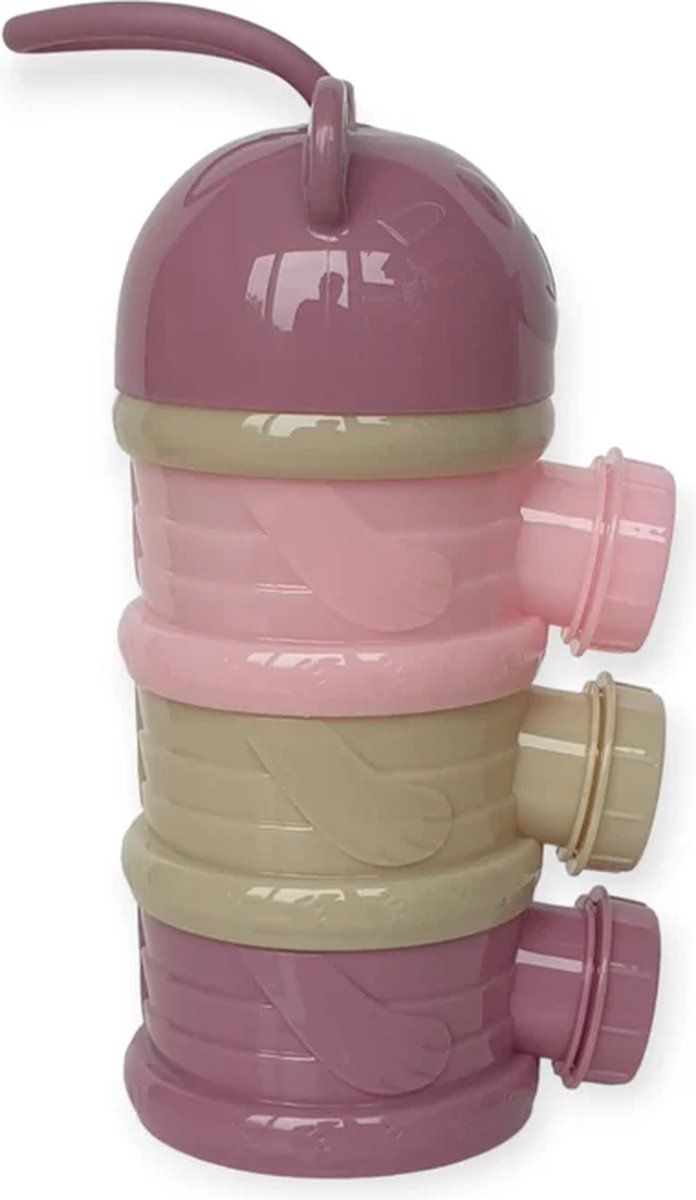 Baby - Melkpoeder toren - Rose - BPA Vrij - Dispenser - Kraamcadeau - 4 verdiepingen - Reisbox - Doseerbakje van Beelupon — afbeelding 2