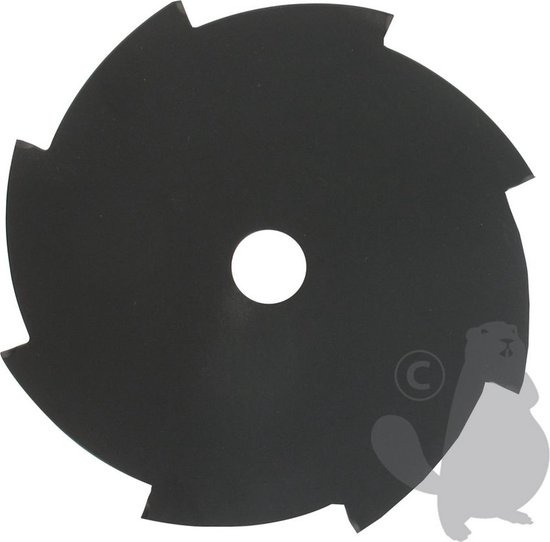 Foto: Plat bosmaaiermes 8 tanden snijlengte 250mm boring 20 0mm dikte 1 4mm