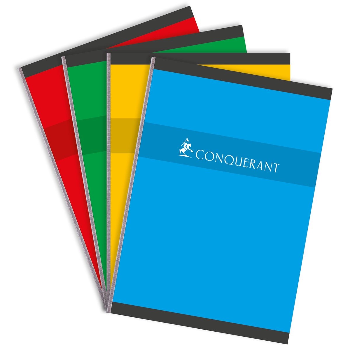 Conquerant 100101685 schrijfblok & schrift A4 192 vel Rood, Groen, Geel, Blauw