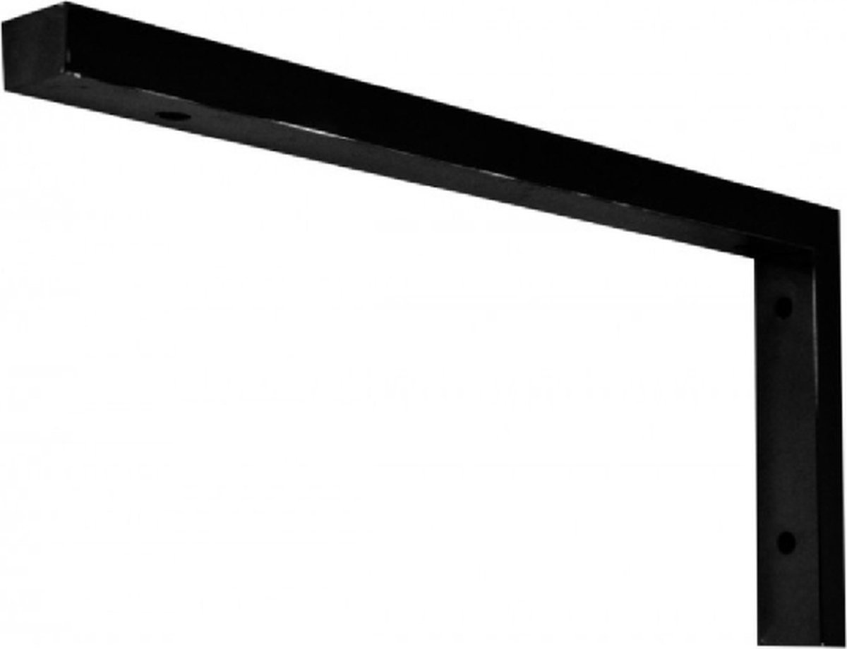 Sanimex ophangbeugel 1 stuk - wastafelbeugel - plankdrager - L-vormig - zwart - voor wastafel - 230x120 mm