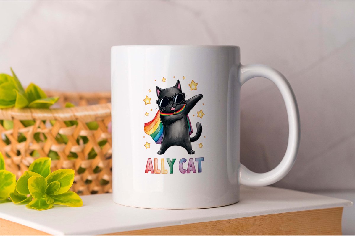 Mok Be Ally Cat - Pride - LGBT - LGBTQ - LoveIsLove - PrideMaand - LiefdeIsLiefde - Gelijkheid