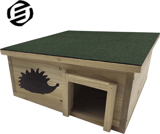 Melko Hedgehog House Winter Resistant with Base and Weatherproof Roof