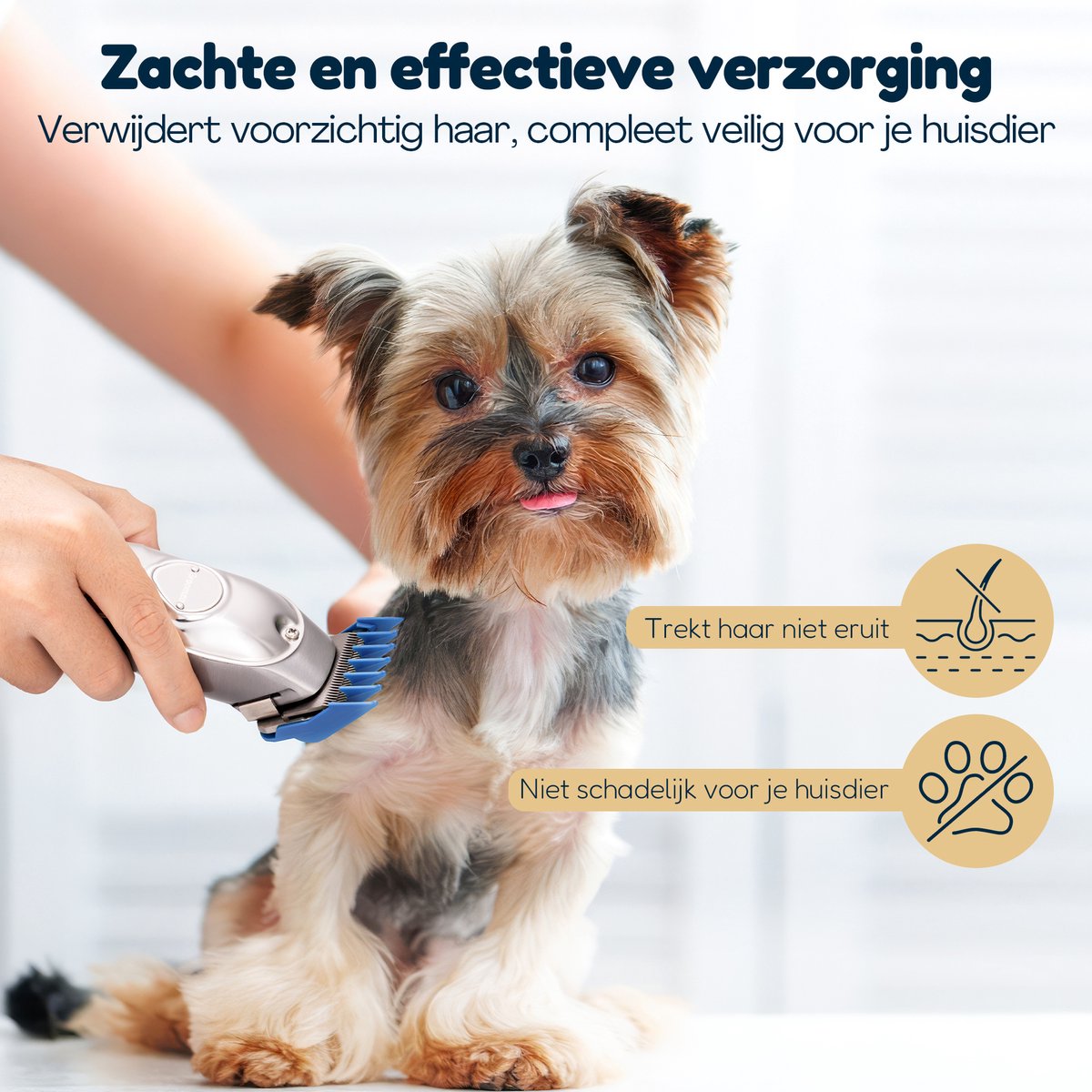 Groomzo hondentondeuse dikke vacht draadloos thumbnail 4