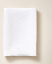 Petite Amélie Aankleedkussenhoes wit 50x70cm - mousseline katoen