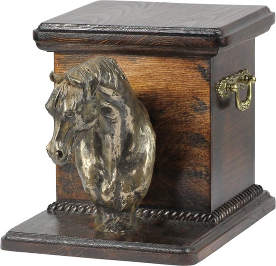 Kleine zwarte porseleinen Serenity urn, met 0.76 liter as-inhoud