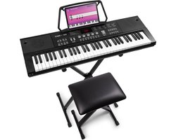 Keyboard Piano Set - MAX KB15 Keyboard set met bankje, standaard & headset - Ideaal als kinder piano