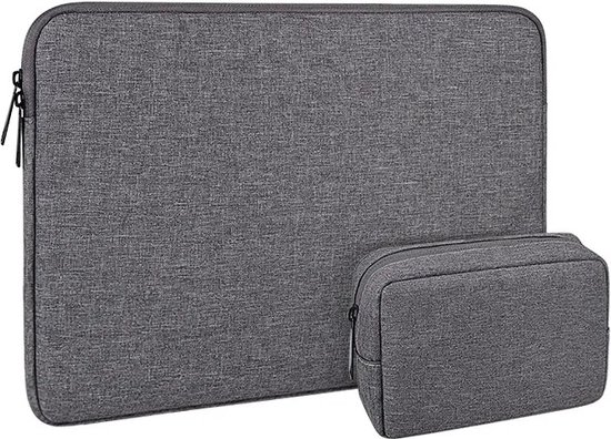 WiseGoods Premium Set Housse pour ordinateur portable et sac Accessoires de vêtements pour bébé pour câble de chargement - Housse pour ordinateur portable - Housses pour ordinateurs portables - Housse pour ordinateur portable 14,1-15,4 pouces - Grijs