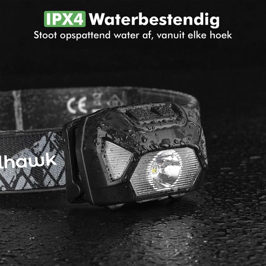 Travelhawk Hoofdlamp - Hoofdlamp LED oplaadbaar - Hoofdlampen - Hoofdlamp Oplaadbaar - 8 LED-koplampen - 2000 lumen - 150 meter bereik - Verstelbaar