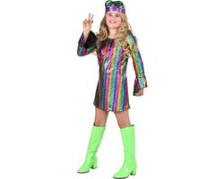 Gestreepte Regenboog Dance Party - Meisje