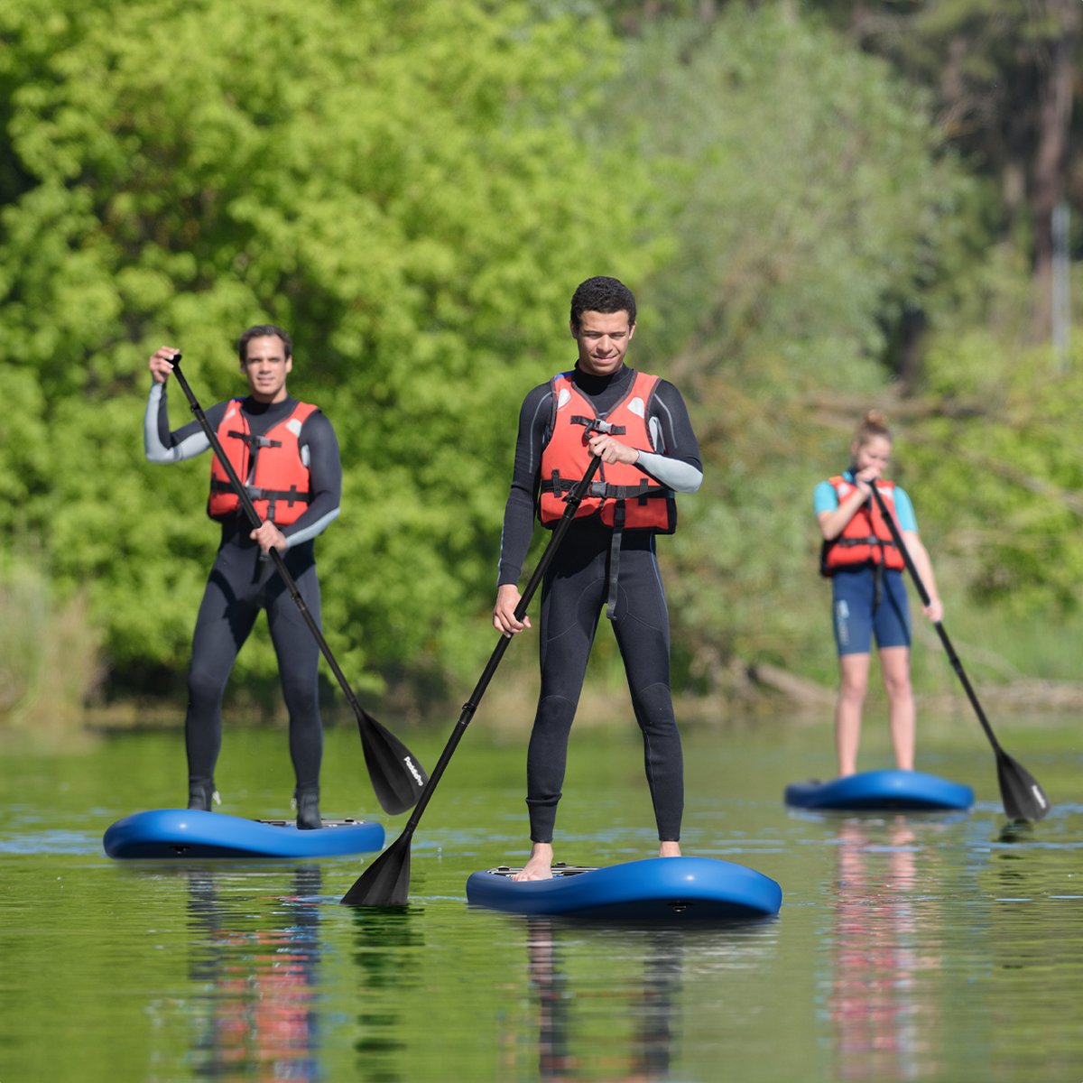 LifeGoods PaddlePro SUP Board - Opblaasbaar Paddle Board - Complete Set - Max. 150KG - 320x81cm - Blauw – foto 5