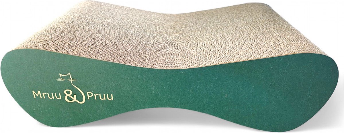 Mruu&Pruu GROTE KARTONNEN KAT SCRATTER XXL 70x23x40 cm groen
