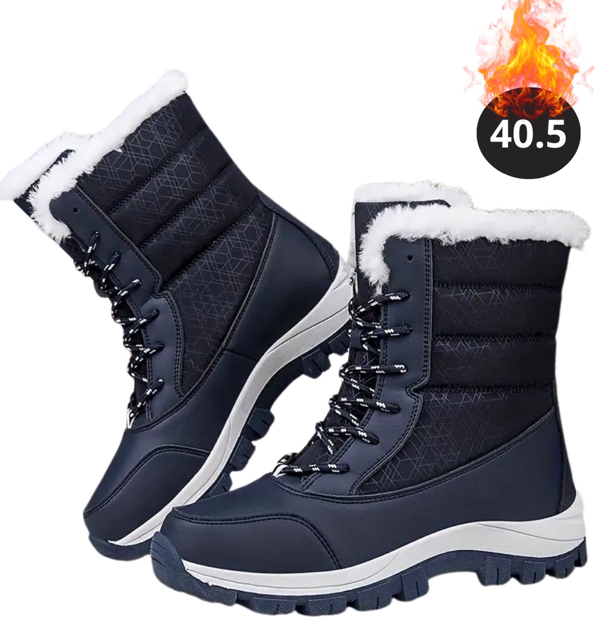 Livano Snowboots Sneeuwschoenen Sneeuwboots Dames Wintersport Ski Skischoenen – 40.5 Laarzen Zwart