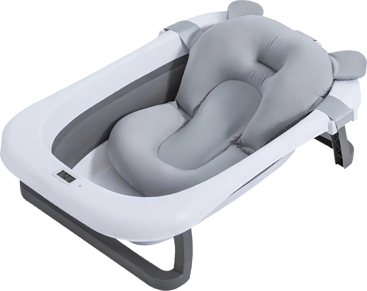 Goedkoopste GG Baby Bad - Babybad - Babybad met standaard - Opvouwbaar - Digitale Thermometer - Grijs