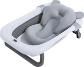 GoudenGracht Baby Bad - Babybad - Babybad met standaard - Opvouwbaar - Digitale Thermometer - Grijs
