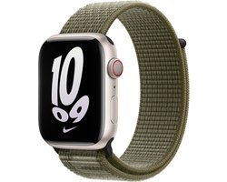 Apple Watch geweven sportbandje - Nike -  Voor Apple Watch 3/4/5/6/7/8/SE/Ultra 42/44/45/49mm - Sequoia/Platina