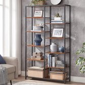 MIRA Home - Boekenrek - Boekenkast Industrieel - Kasten - Boekenkast - Vintage - 100x30x170cm